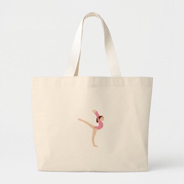 Gymnast Girl Large Tote Bag (Front)