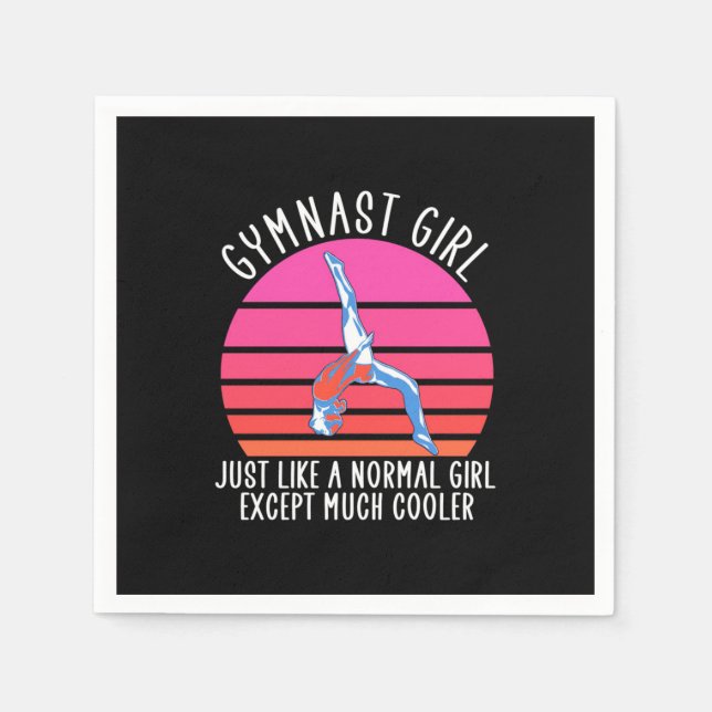 Gymnast Girl Napkins (Front)