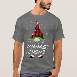 Gymnast Gnome Buffalo Plaid Matching Family Christ T-Shirt