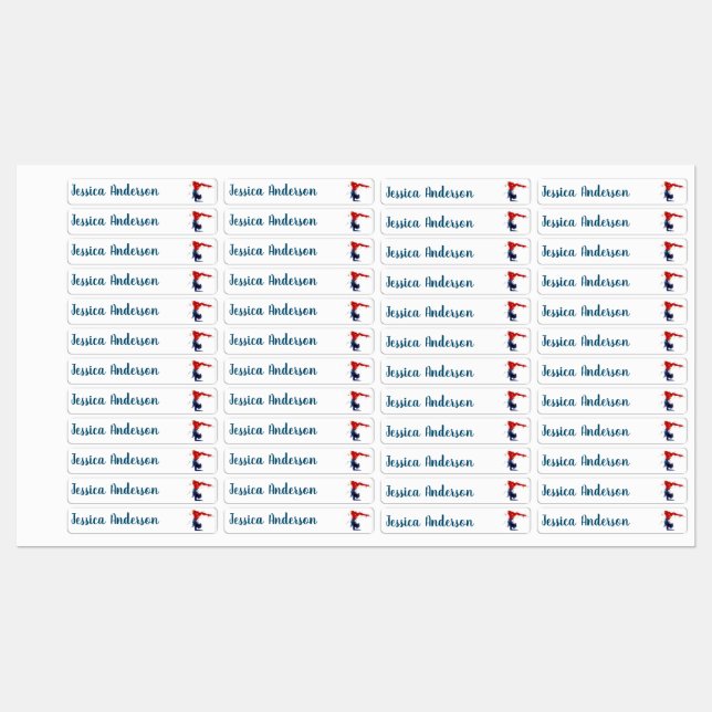 Gymnast Gymnastic Children's Custom Name Kids' Labels (Sheet)