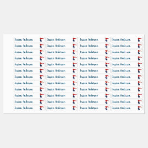 Gymnast Gymnastic Children's Custom Name Kids' Labels