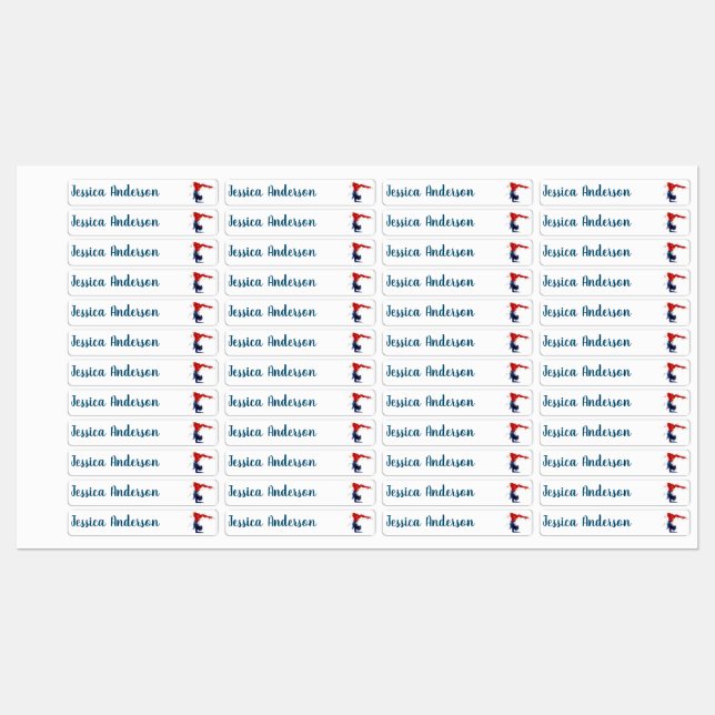 Gymnast Gymnastic Children's Custom Name Kids' Labels (Sheet)
