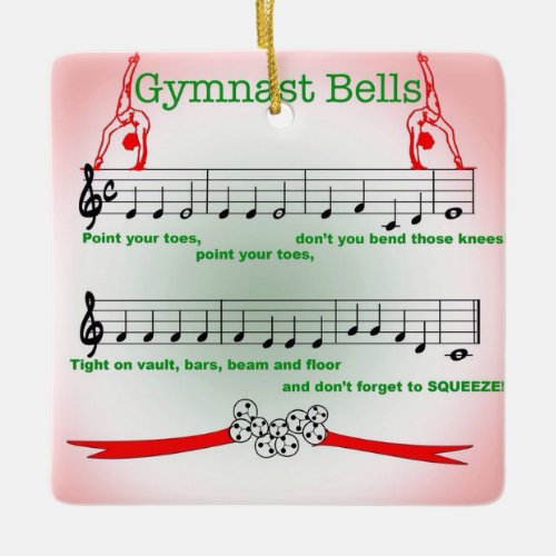 Gymnast Gymnastics Jingle Bell Song Ornament