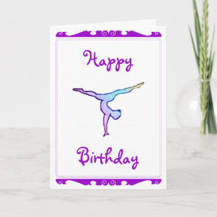 Gymnast "Happy birthday" card