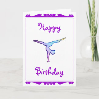 Gymnast "Happy birthday" card