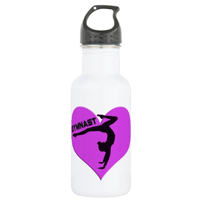 Gymnast Heart Handstand Water Bottle (Front)