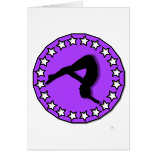 Gymnast in purple cards