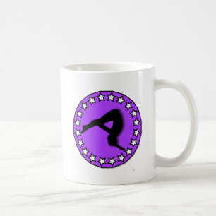 Gymnast in purple coffee mug