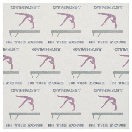 Gymnast In The Zone Balance Beam Gymnastics Fabric