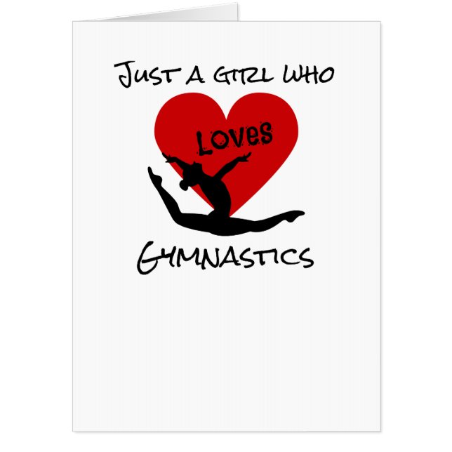 Gymnast Just a Girl Who Loves Gymnastics Card (Front)