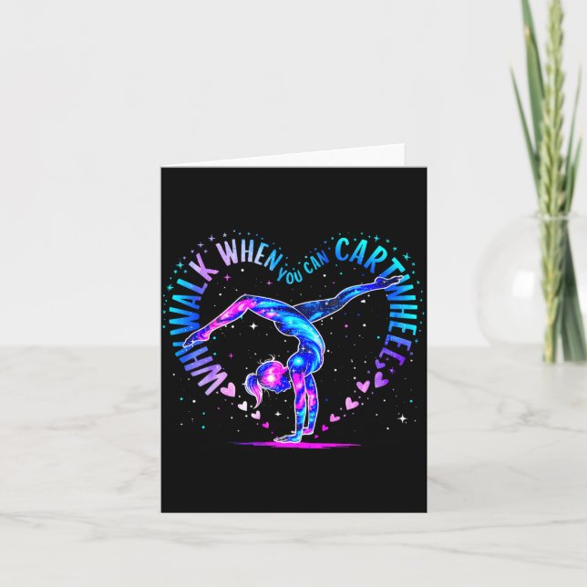 Gymnast Just A Girl Who Loves Gymnastics For Women Card (Front)