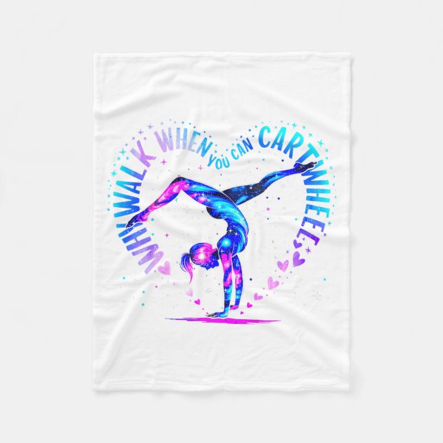 Gymnast Just A Girl Who Loves Gymnastics For Women Fleece Blanket (Front)