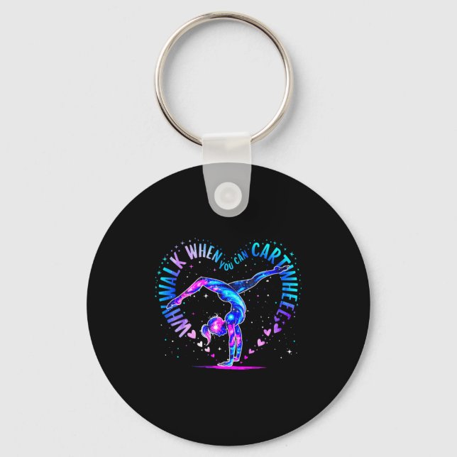 Gymnast Just A Girl Who Loves Gymnastics For Women Keychain (Front)