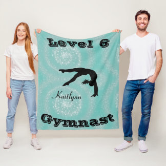 Gymnast Level Fleece Blanket w/ Her Level # & Name