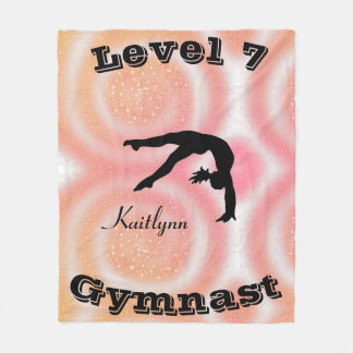 Gymnast Level Fleece Blanket w/ Her Level # & Name