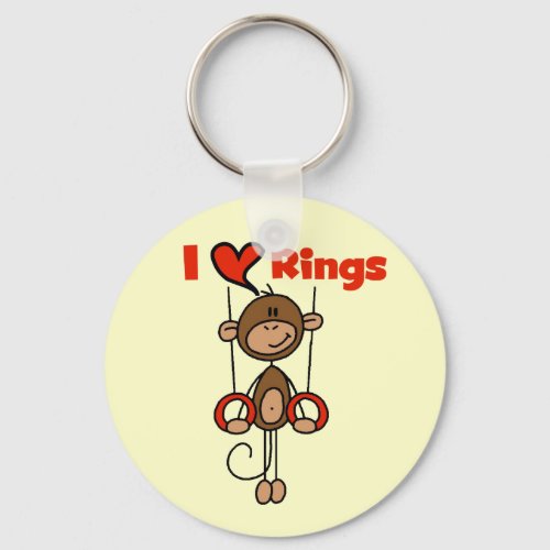 Gymnast Loves Rings Keychain