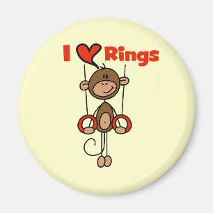 Gymnast Loves Rings Magnet
