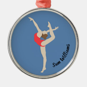 Gymnast Metal Ornament