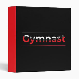 Gymnast - Minimalist Modern Gymnastics Word 3 Ring Binder