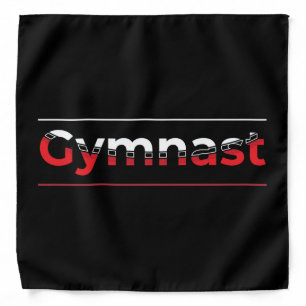 Gymnast - Minimalist Modern Gymnastics Word Bandana