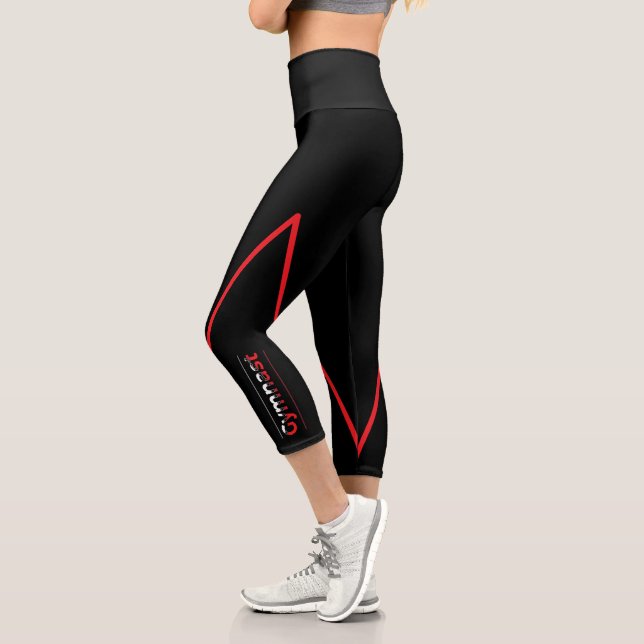Gymnast - Minimalist Modern Gymnastics Word Capri Leggings (Left)