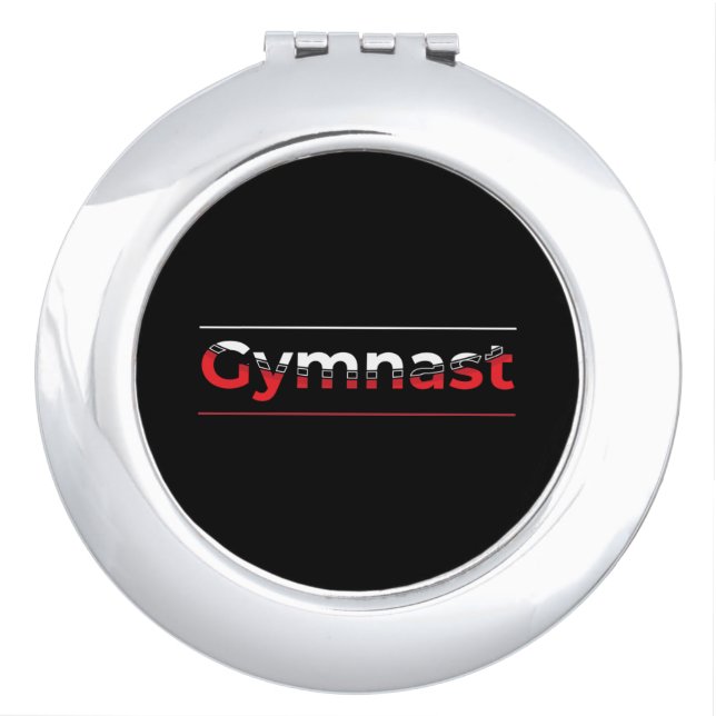 Gymnast - Minimalist Modern Gymnastics Word Compact Mirror (Front)