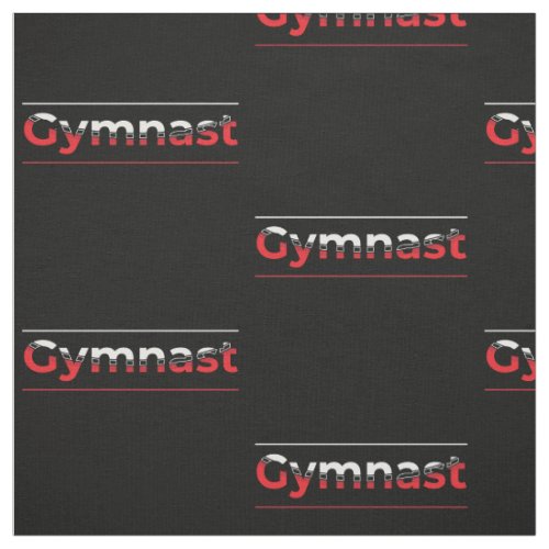 Gymnast _ Minimalist Modern Gymnastics Word Fabric