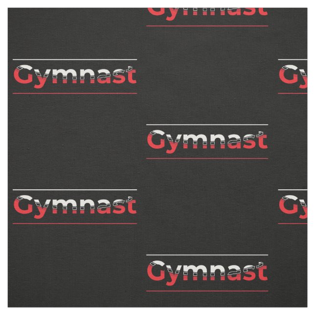 Gymnast - Minimalist Modern Gymnastics Word Fabric (Swatch)