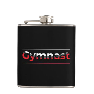 Gymnast - Minimalist Modern Gymnastics Word Flask