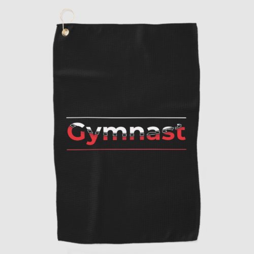 Gymnast _ Minimalist Modern Gymnastics Word Golf Towel