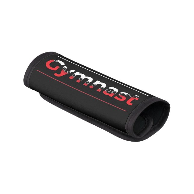 Gymnast - Minimalist Modern Gymnastics Word Luggage Handle Wrap (Angled)