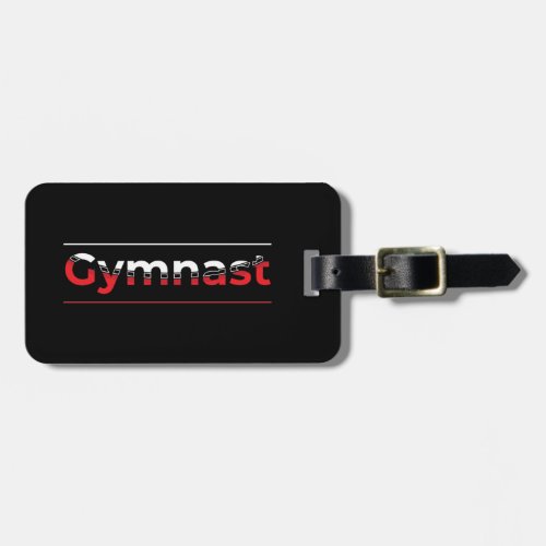 Gymnast _ Minimalist Modern Gymnastics Word Luggage Tag