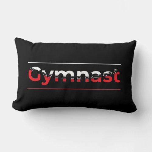 Gymnast _ Minimalist Modern Gymnastics Word Lumbar Pillow