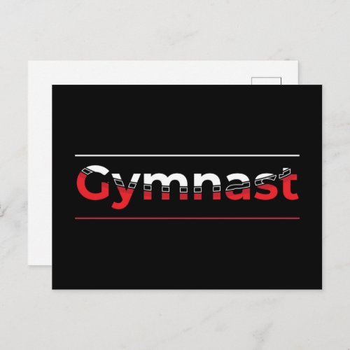 Gymnast _ Minimalist Modern Gymnastics Word Postcard