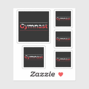 Gymnast - Minimalist Modern Gymnastics Word Sticker