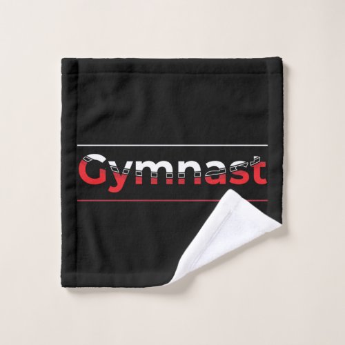 Gymnast _ Minimalist Modern Gymnastics Word Wash Cloth