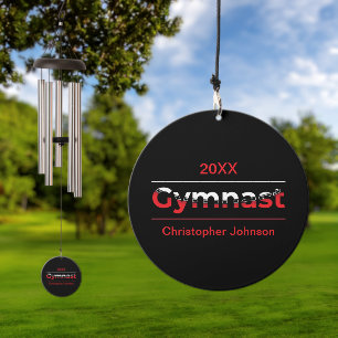 Gymnast - Minimalist Modern Gymnastics Word Wind Chime