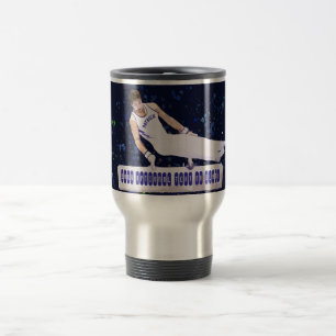 Gymnast On Pommel Horse With Your Name Drawing Travel Mug