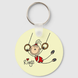 Gymnast on Rings Keychain