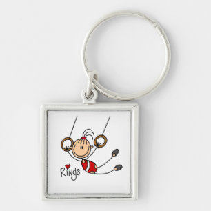 Gymnast on Rings Keychain