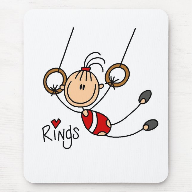 Gymnast on Rings Mouse Pad (Front)