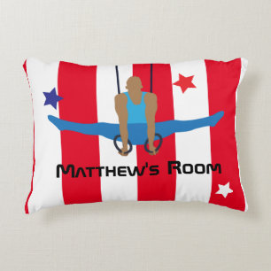Gymnast On Rings Personalised Accent Pillow