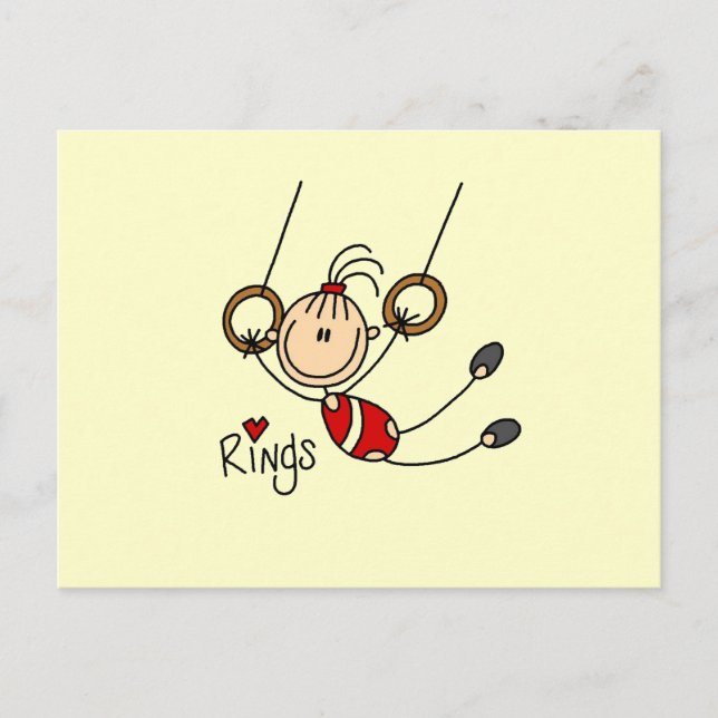 Gymnast on Rings Postcard (Front)