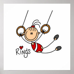 Gymnast on Rings Poster