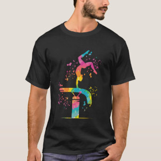 Gymnast on Vault Girls Kids Artistic Gymnastics T-Shirt