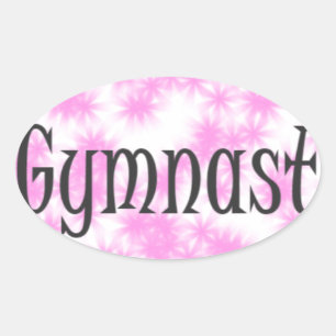 Gymnast Oval Sticker