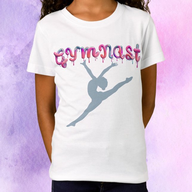 Gymnast Paint Drips Gymnastics Leap T-Shirt (Creator Uploaded)