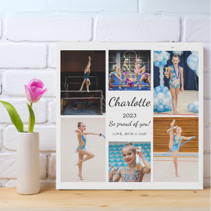 Gymnast Photo Collage Modern Simple Faux Canvas Print