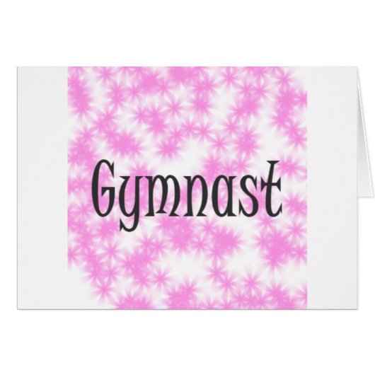 Gymnast Pink and White Cards (Front Horizontal)