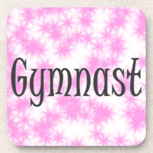 Gymnast Pink and White Coaster
